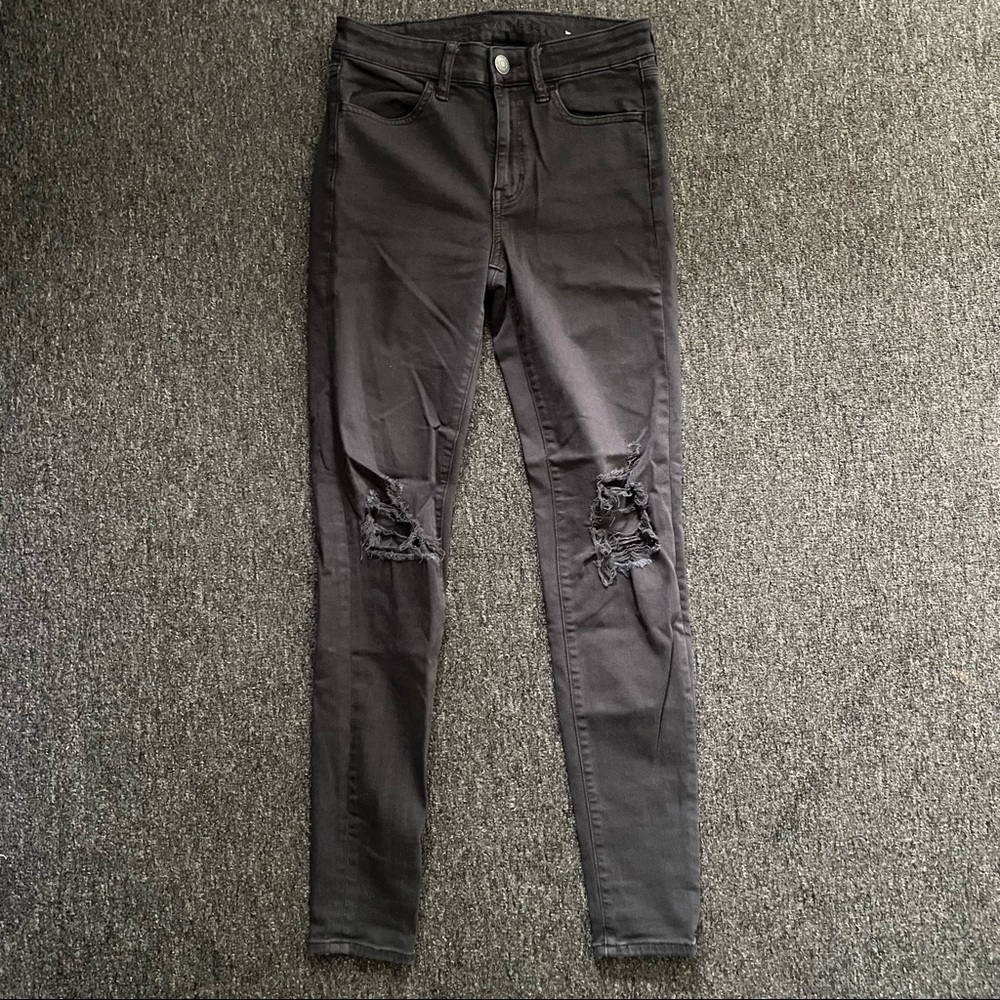 American Eagle Black ripped jeans